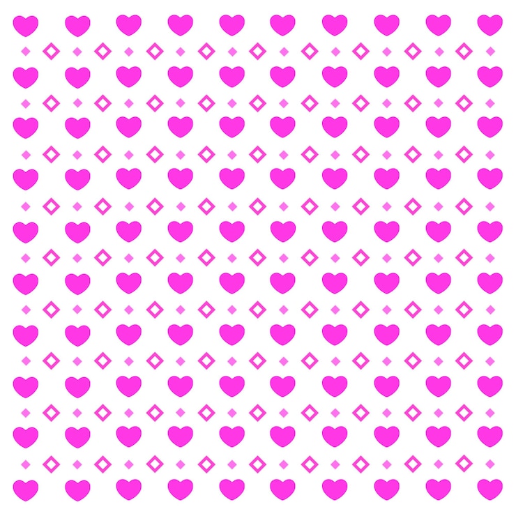 PSD motif de cœur rose pour la fête de la saint-valentin design d'arrière-plan d'amour géométrique sans couture