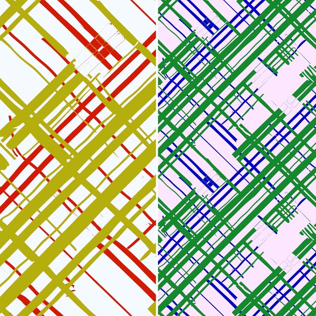 Un Motif Coloré Avec Des Lignes Et Des Carrés De Différentes Couleurs