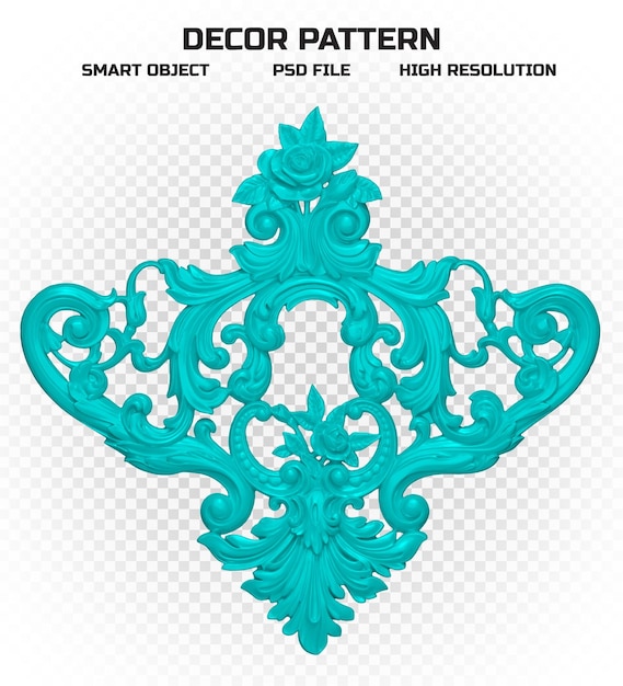 Motif De Décor Cyan Brillant De Haute Qualité Pour La Décoration