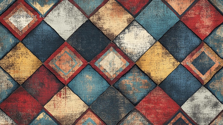 PSD un motif de diamant en détresse dans des couleurs ternes