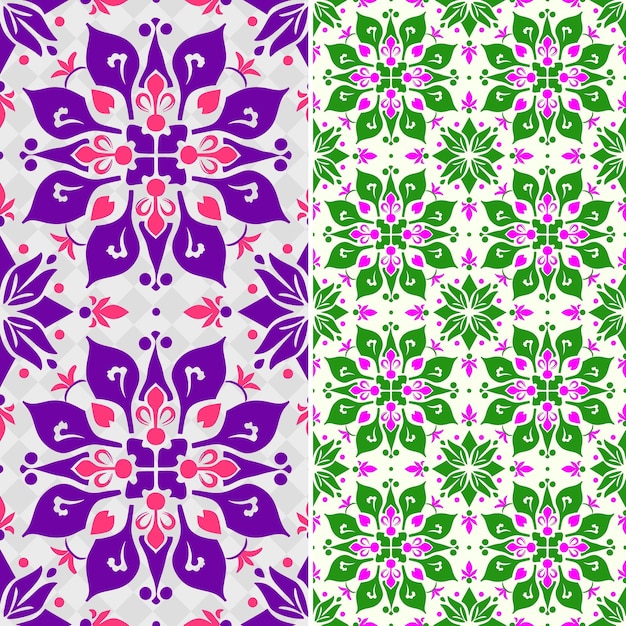 motif floral coloré sur un fond coloré
