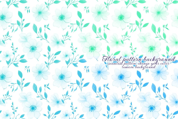 PSD motif floral personnalisable aux tons bleus et lavandes