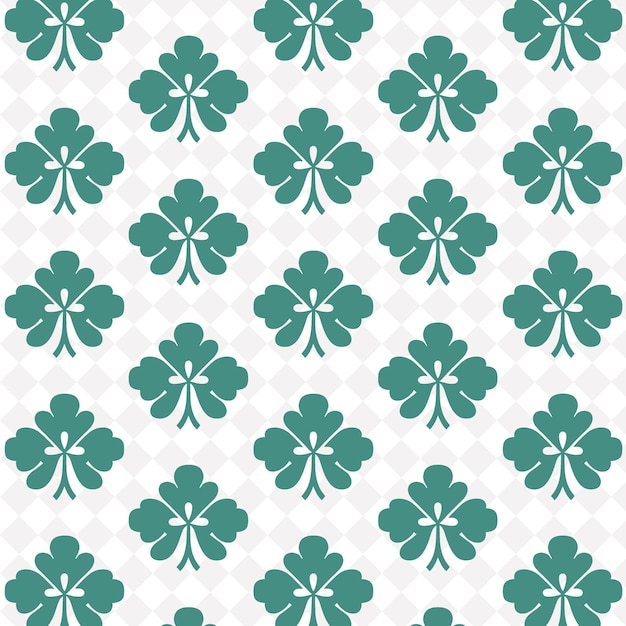 un motif floral vert et blanc avec des feuilles vertes et un fond blanc