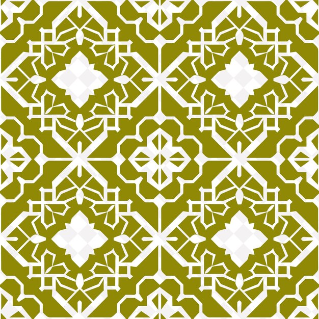 PSD un motif floral vert et blanc avec une fleur blanche sur un fond vert