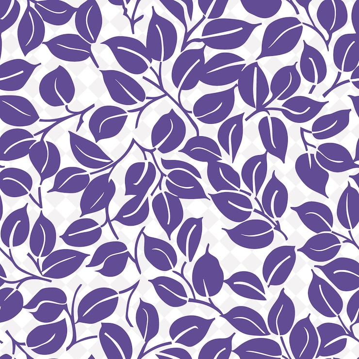 PSD un motif floral violet avec des feuilles violettes