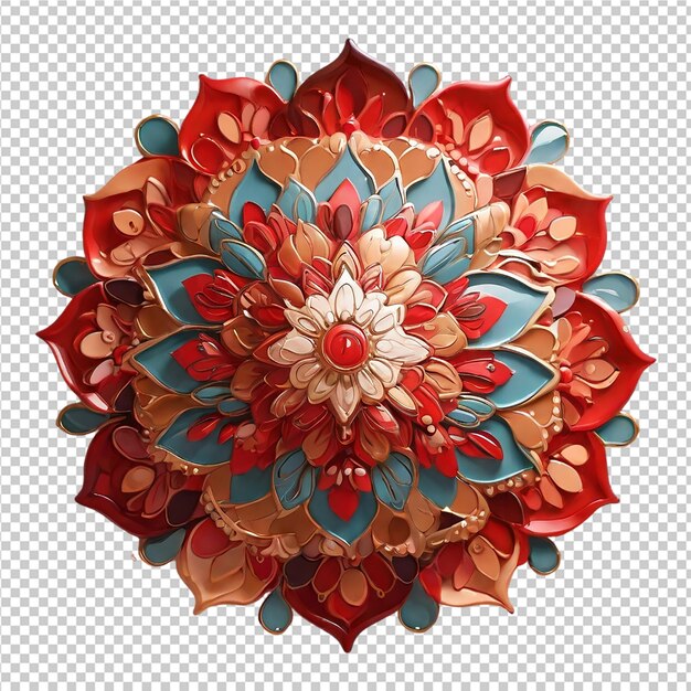 PSD le motif fractal du mandala isolé sur un fond transparent