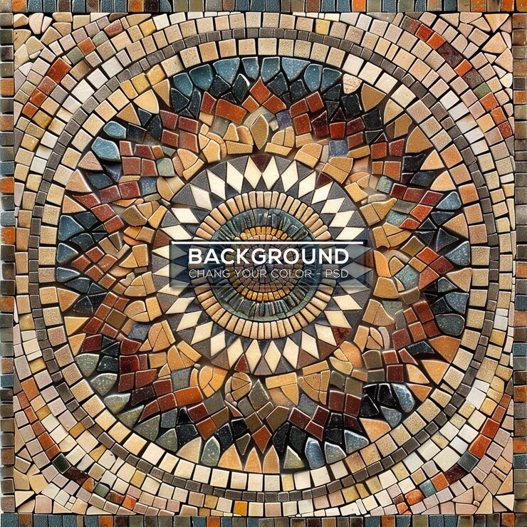 PSD un motif de mosaïque très détaillé