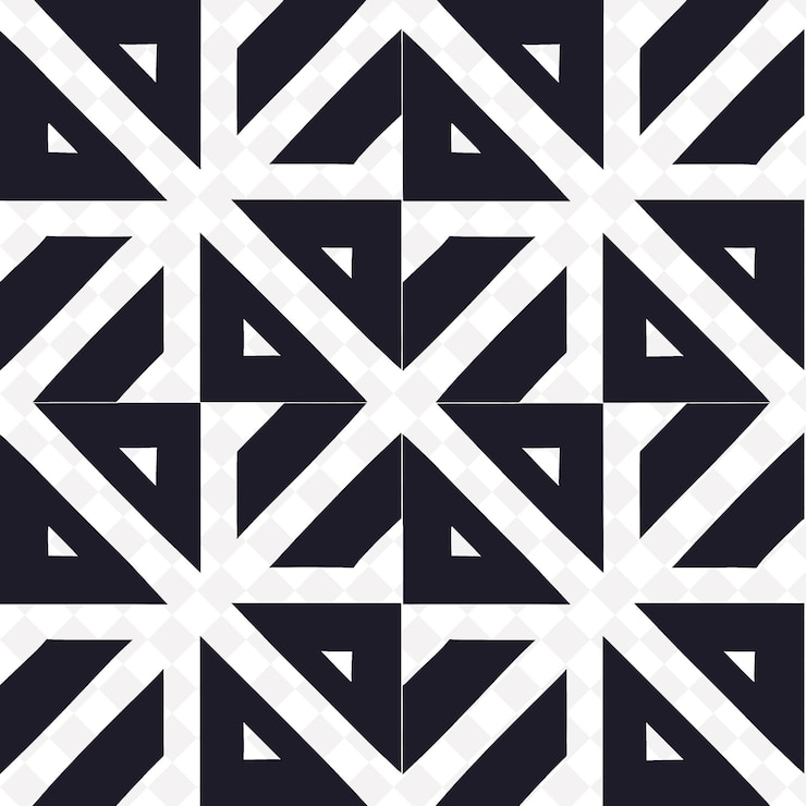 PSD un motif noir et blanc avec un triangle blanc au milieu