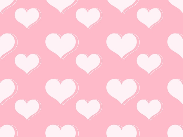 Motif de raster de cœur sur fond rose