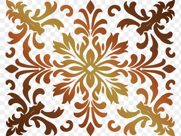 PSD un motif sans couture de couleurs dorées et brunes avec un motif floral