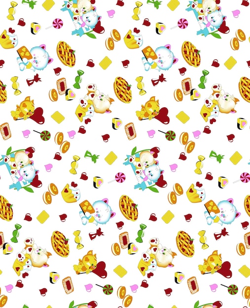 Un motif sans couture de Noël avec de mignons cadeaux d'ours polaire et de pingouins