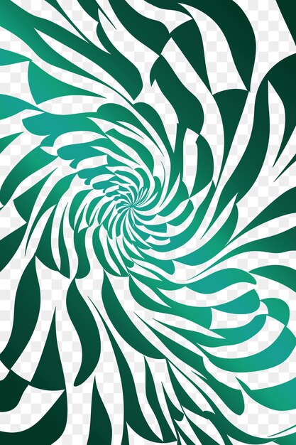 PSD un motif vert et blanc avec une spirale au milieu