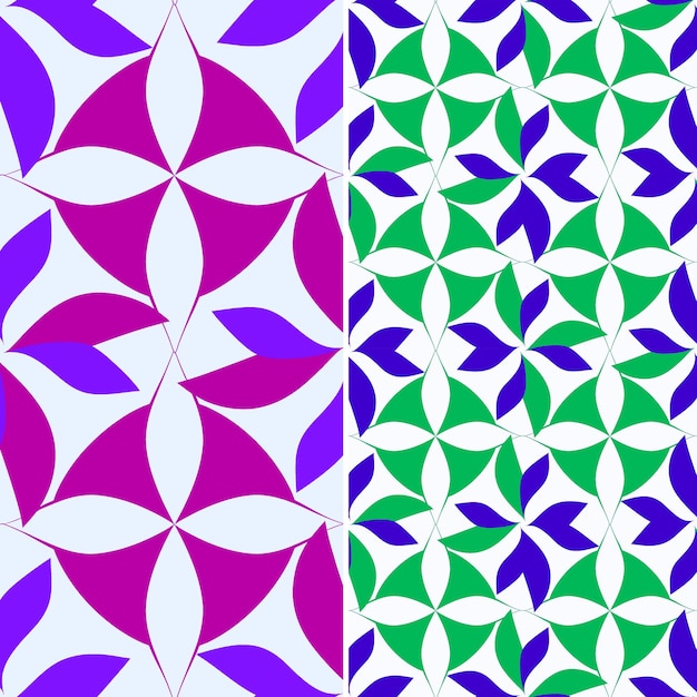 PSD un motif violet et vert avec une fleur violette