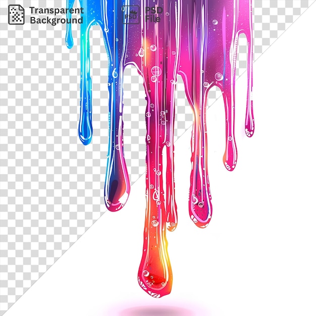 Des Motifs De Goutte à Goutte De Néon Uniques Symbole Vectoriel Liquide Couleurs Violettes Et Bleues Claires Sur Un Fond Isolé