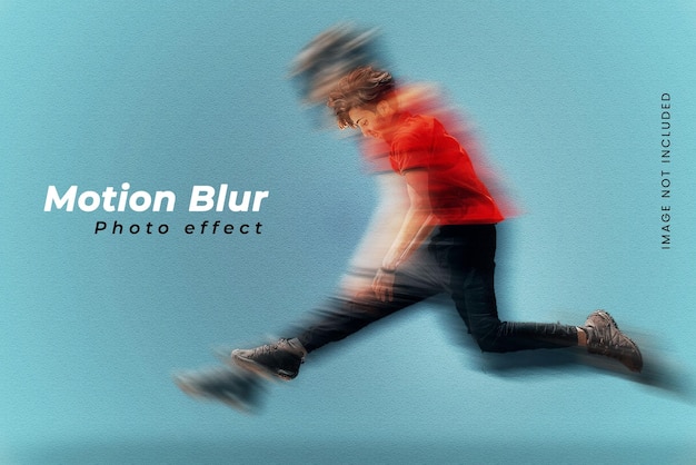 PSD motion blur mixed glow anaglyph vhs-fotoeffektvorlage