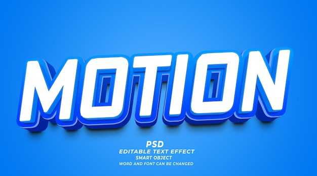 Motions PSD 3d editable text effect photoshop template