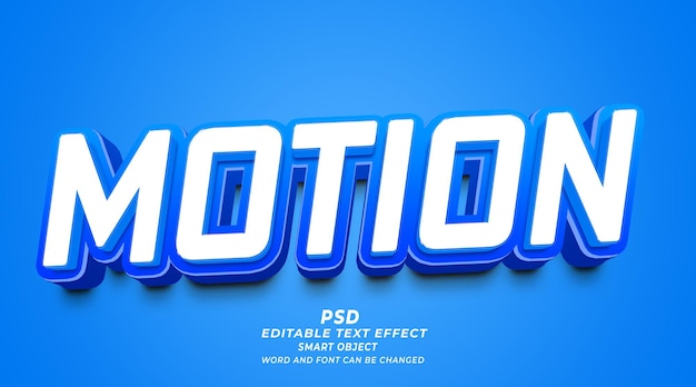 PSD motions psd 3d modèle photoshop d'effet de texte modifiable
