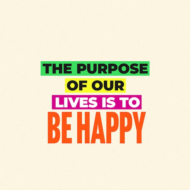 Motivation et citations quotidienne Concept de conception de typographie pour Instagram et les médias sociaux