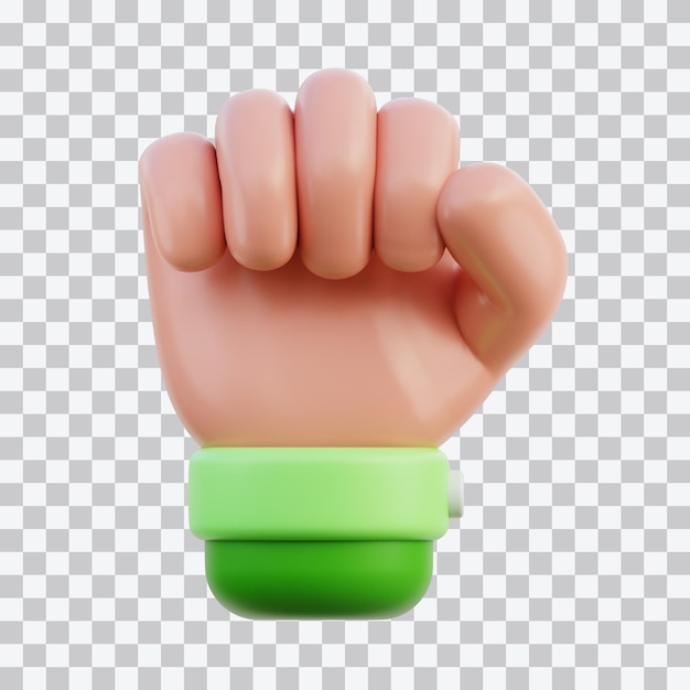 Motivation Handgebärde 3D-Illustration