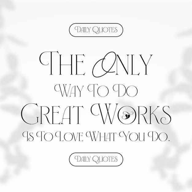 Motivationelle Zitate Typografie Design für soziale Medien und Instagram Post Vorlage