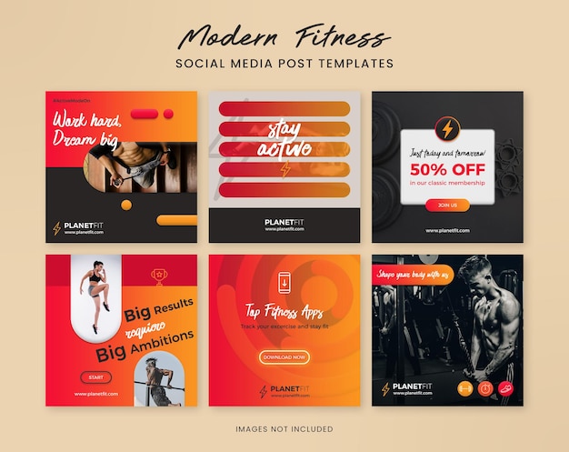 Motivations-Post-Vorlagen für Instagram- und Facebook-Marketing