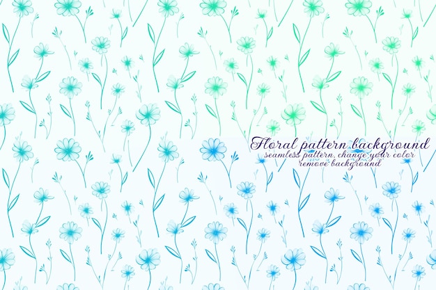 Motivo floreale personalizzabile sui toni del blu e della lavanda