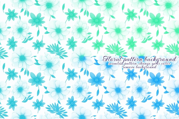 Motivo floreale personalizzabile sui toni del blu e della lavanda