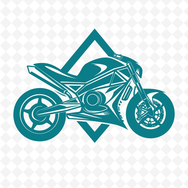 PSD une moto avec un dessin bleu et vert à l'avant