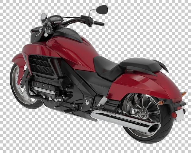 Moto sur fond transparent illustration de rendu 3d