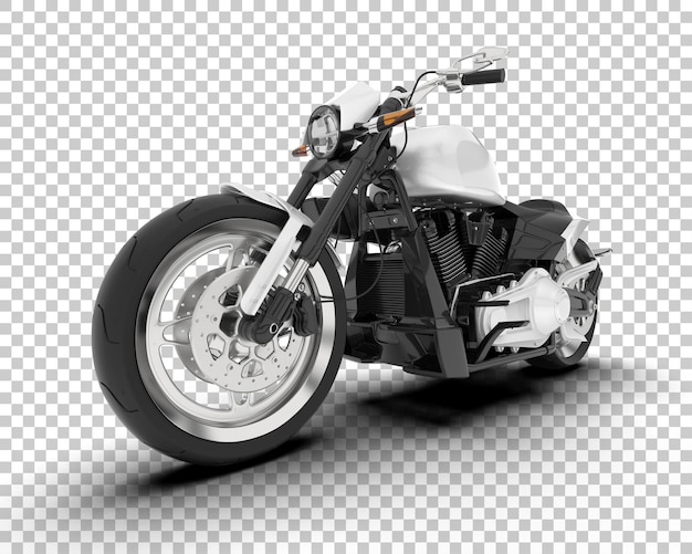 Moto sur fond transparent illustration de rendu 3d