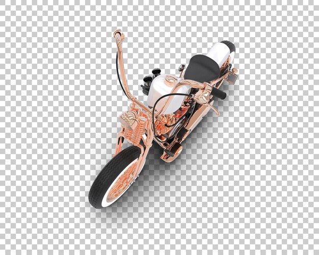 PSD une moto isolée sur l'arrière-plan illustration de rendu 3d