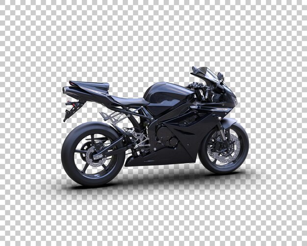 PSD une moto isolée sur l'arrière-plan illustration de rendu 3d