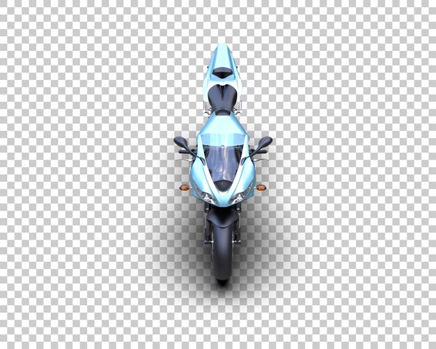 PSD une moto isolée sur l'arrière-plan illustration de rendu 3d