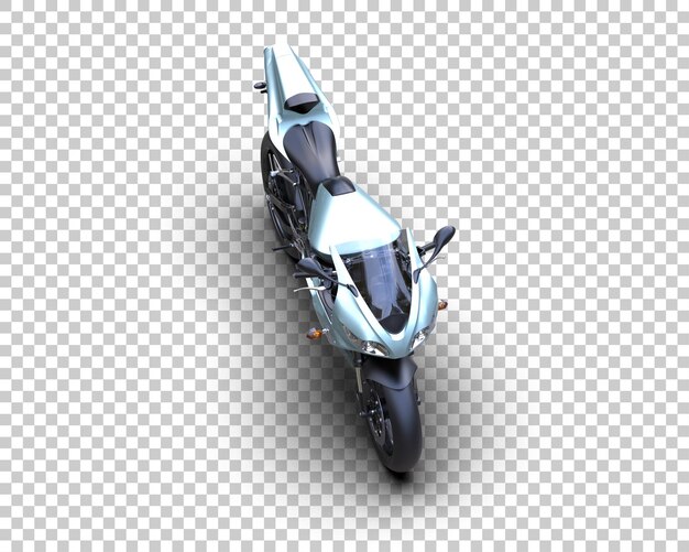 PSD une moto isolée sur l'arrière-plan illustration de rendu 3d