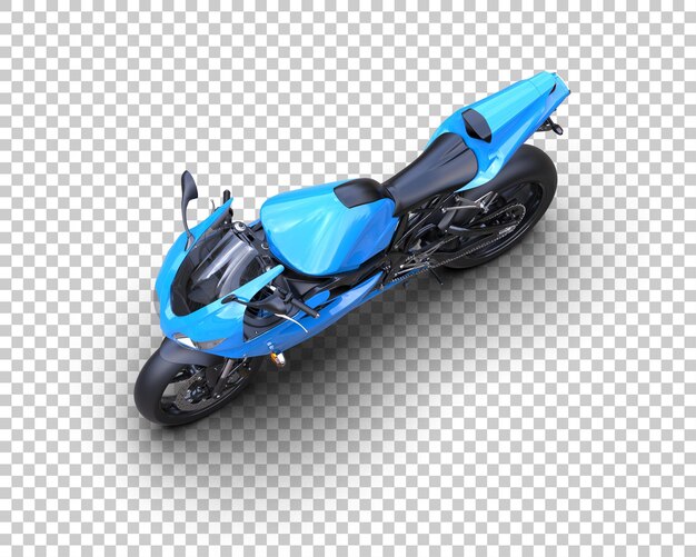 PSD une moto isolée sur l'arrière-plan illustration de rendu 3d