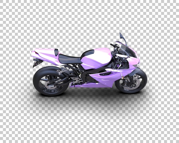 PSD une moto isolée sur l'arrière-plan illustration de rendu 3d