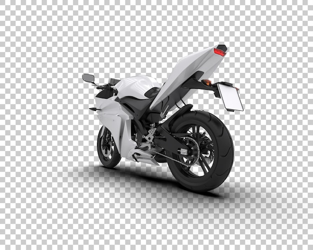 Une moto isolée sur l'arrière-plan illustration de rendu 3D