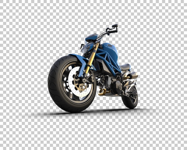 Une moto isolée sur l'arrière-plan illustration de rendu 3D