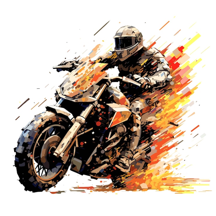 PSD moto racing fast speed competition abstract vector painting