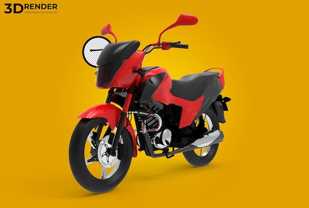 moto roja india aislada