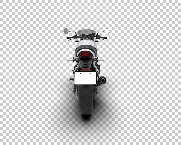 Motocicleta aislada en el fondo Ilustración de renderización 3D