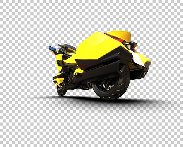 Motocicleta aislada en el fondo Ilustración de renderización 3D