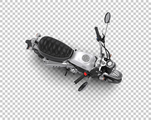 Motocicleta aislada en el fondo Ilustración de renderización 3D
