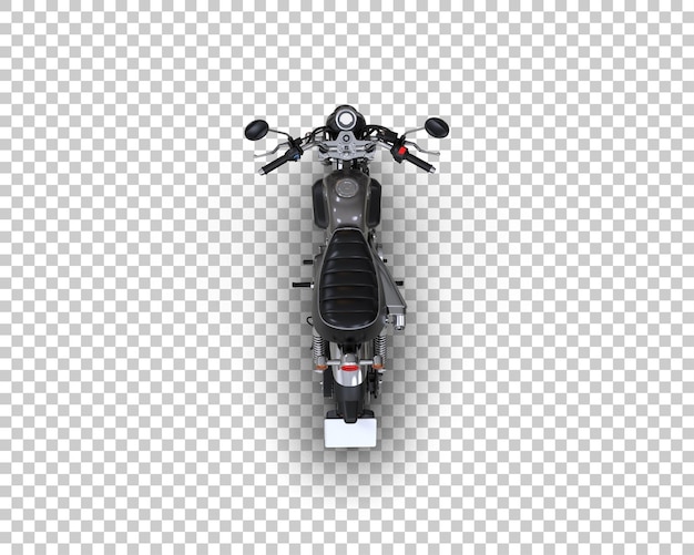 Motocicleta aislada en el fondo Ilustración de renderización 3D