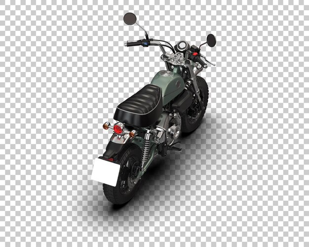 Motocicleta aislada en el fondo Ilustración de renderización 3D