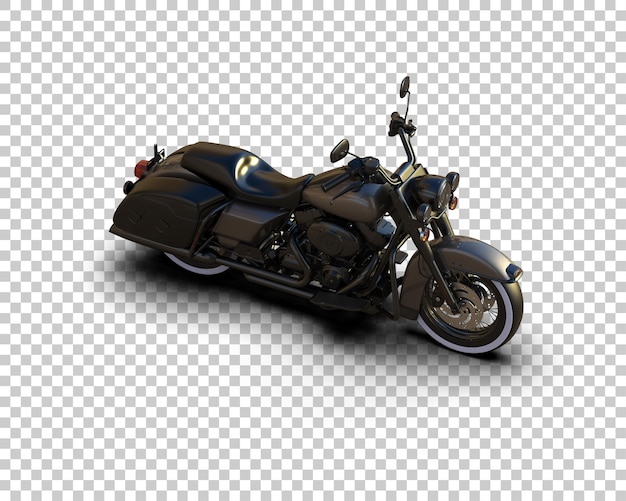 Motocicleta aislada en el fondo Ilustración de renderización 3D