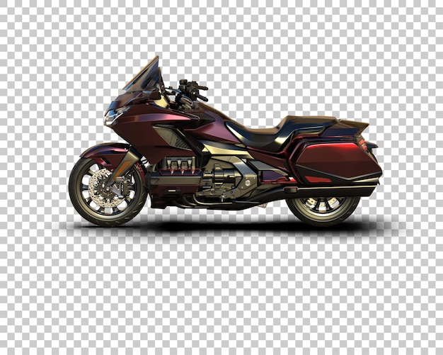 Motocicleta aislada en el fondo Ilustración de renderización 3D
