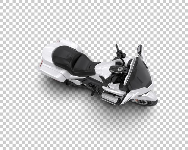 Motocicleta aislada en el fondo Ilustración de renderización 3D