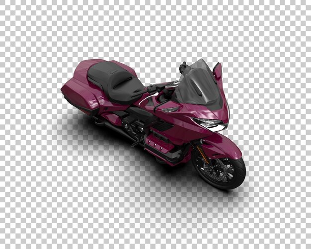 Motocicleta aislada en el fondo Ilustración de renderización 3D