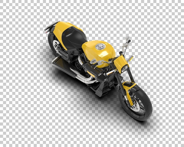 Motocicleta aislada en el fondo Ilustración de renderización 3D